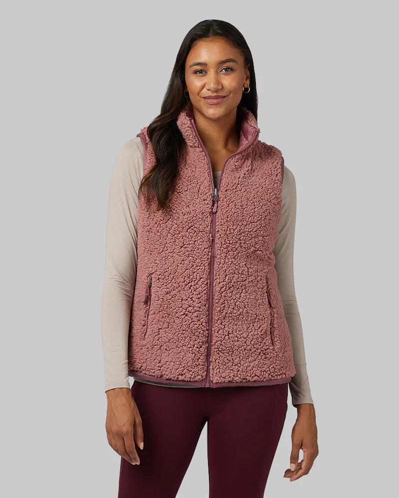 Women's Reversible Sherpa-Lined Vest