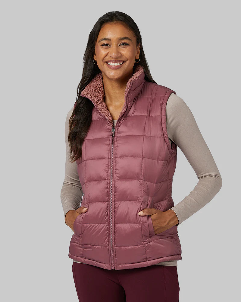 Women's Reversible Sherpa-Lined Vest