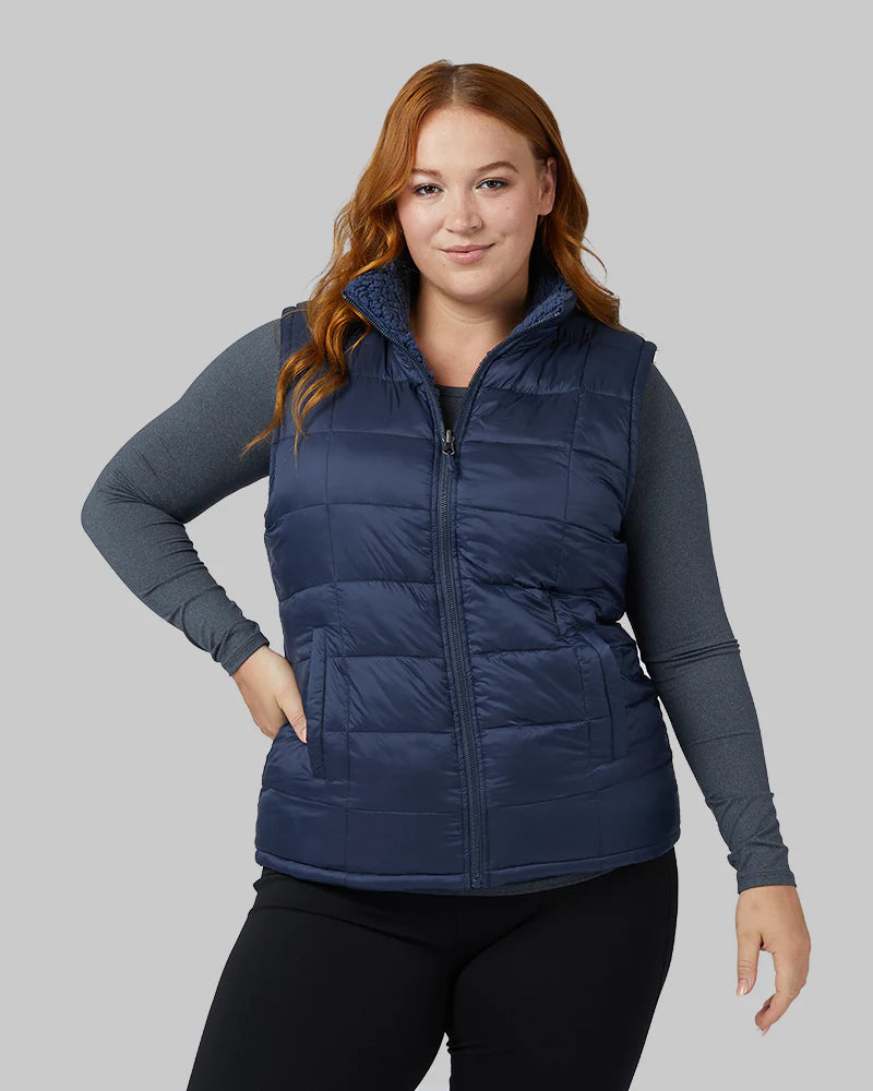 Women's Reversible Sherpa-Lined Vest
