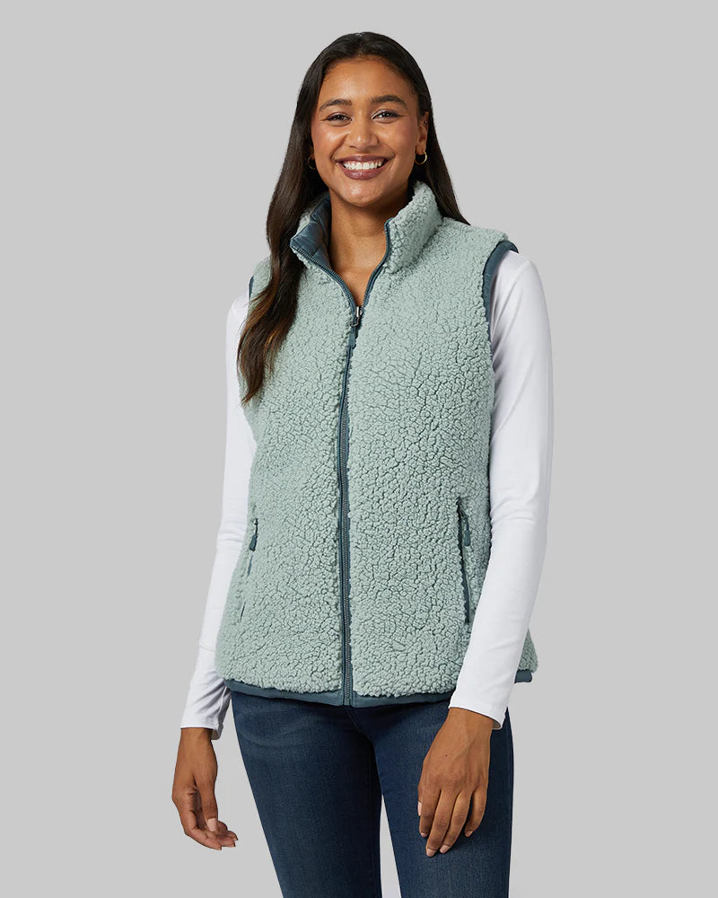 Women's Reversible Sherpa-Lined Vest