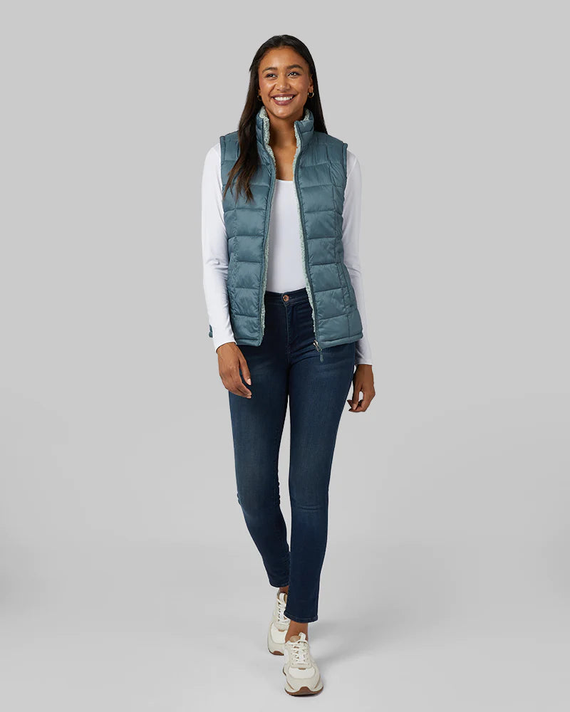 Women's Reversible Sherpa-Lined Vest