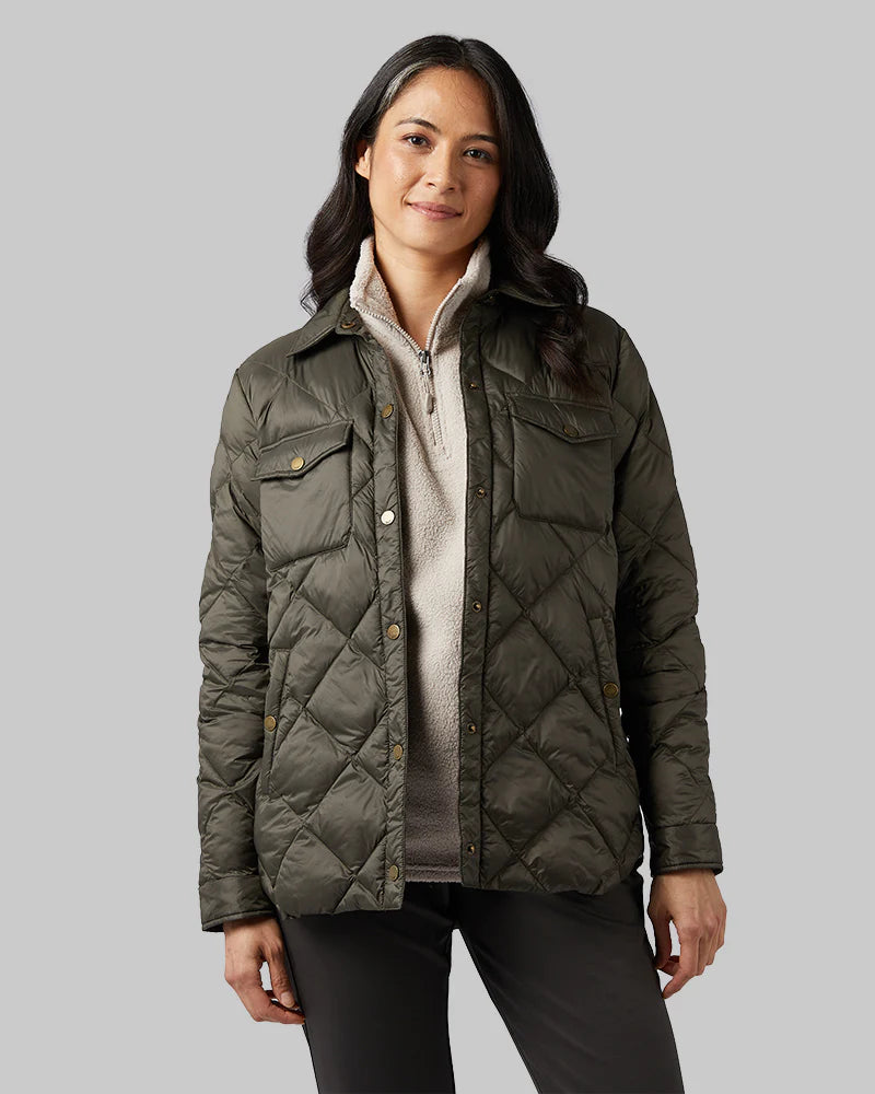 Women's Lightweight Poly-Fill Shirt Jacket