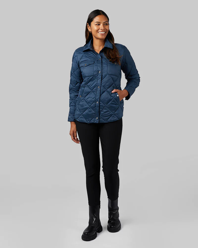 Women s Lightweight Poly Fill Shirt Jacket Wear 32
