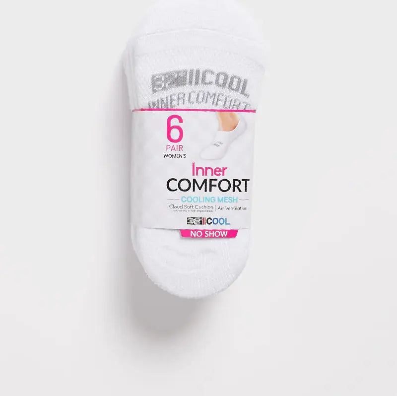 Women's 6-Pack Cool Comfort No Show Socks